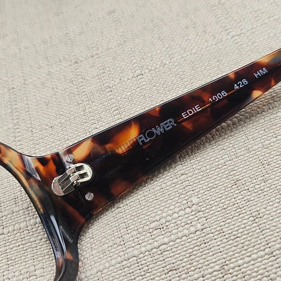 Flower Women Eyeglasses Frame EDIE Brown Tortoise 57[]17 135 Glasses Frame only - Picture 11 of 12